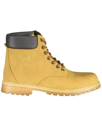 Fila Lace-Up Boots - Yellow