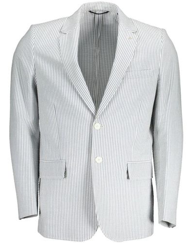 GANT Classica giacca bianca in cotone - Grigio