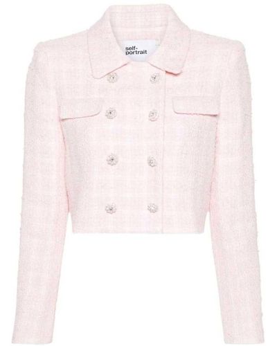 Self-Portrait Tweed jackets - Pink