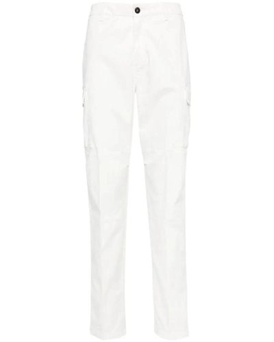Eleventy Trousers > slim-fit trousers - Blanc
