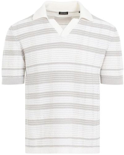 Zegna Polo Shirts - White