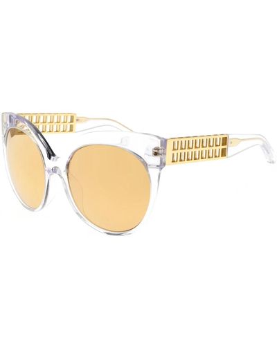 Linda Farrow Klare gelbe goldene sonnenbrille - Mettallic