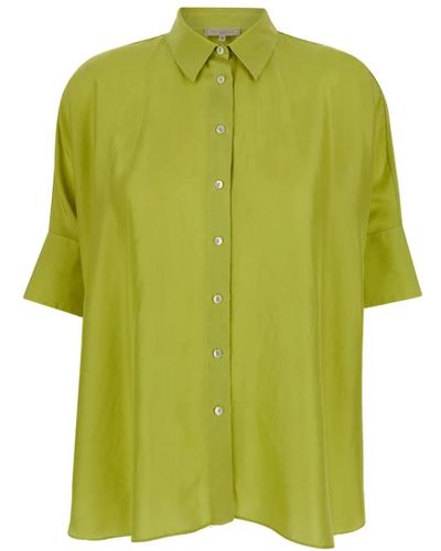 Antonelli Camisa verde de manga corta bassano