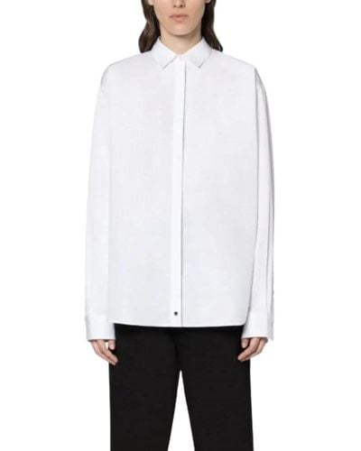 Mackintosh Classica camicia nera in cotone - Bianco