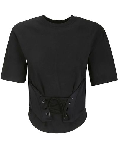 Mugler Tops > t-shirts - Noir