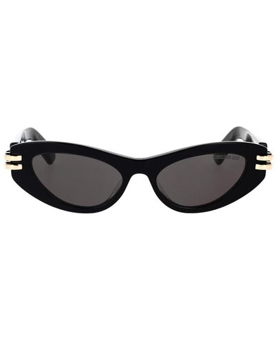 Dior Iconici occhiali da sole a farfalla bassa con lenti grigie - Nero