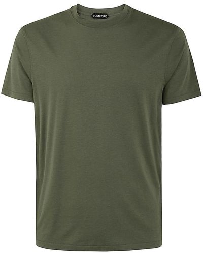 Tom Ford Pale army crew neck t-shirt,champagne crew neck t-shirt - Grün