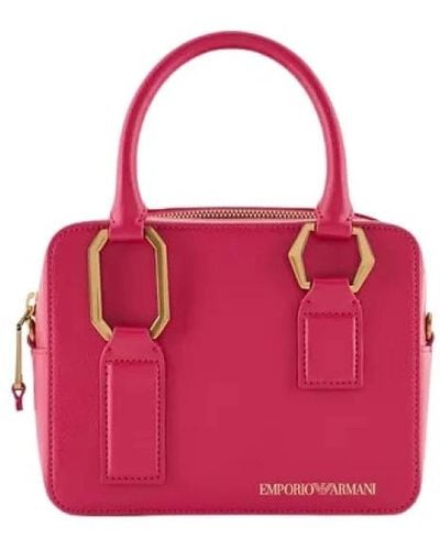 Emporio Armani Fuchsia handtasche mit griff - Pink