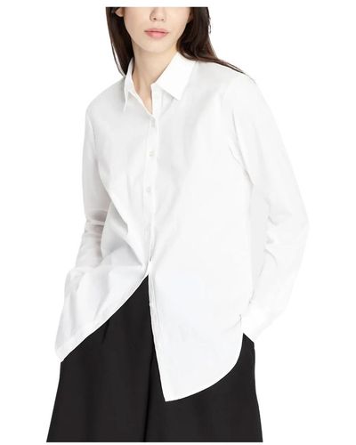 Armani Exchange Weiße bluse mit kragen und knöpfen