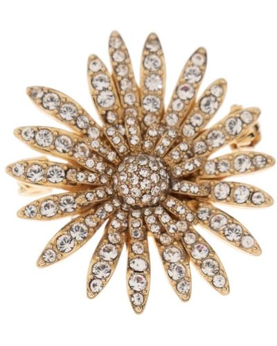 Dolce & Gabbana Spilla decorata con cristalli - Neutro