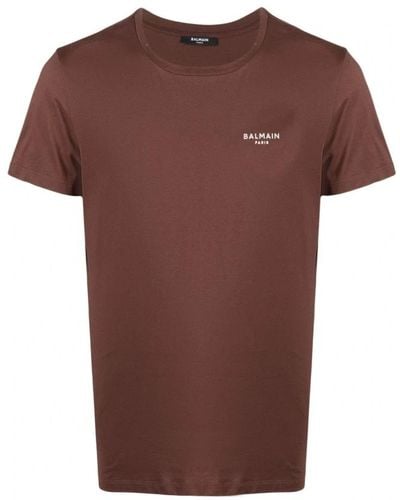 Balmain Tops > t-shirts - Marron