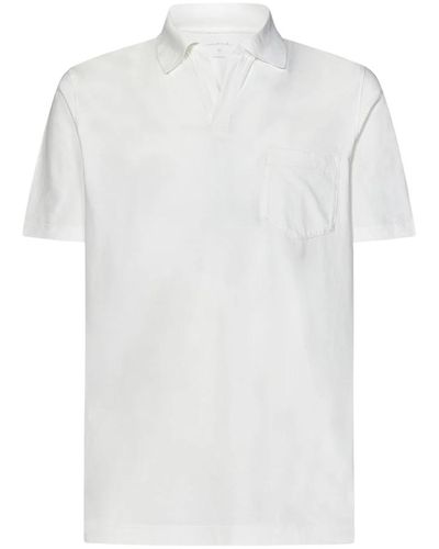 Sease Weiße gerippte polo-t-shirt