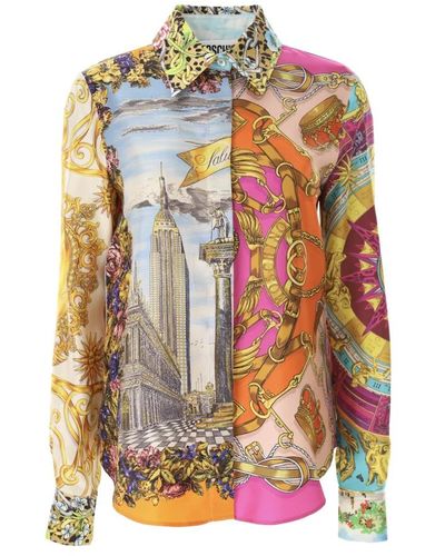 Moschino Twill foulard print hemd - Mehrfarbig