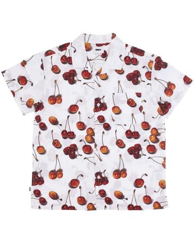 Obey Short Sleeve Shirts - Rot