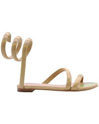 Lola Cruz Flat Sandals - Metallic