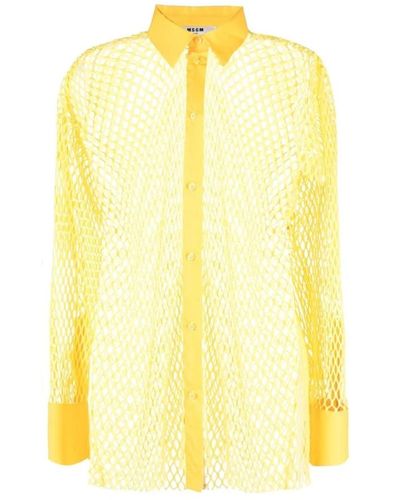 MSGM Camisas - Amarillo