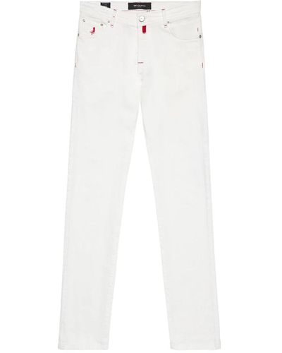 Kiton Slim-fit weiße denim jeans