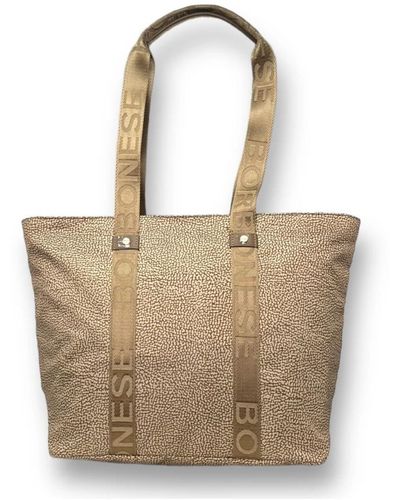 Borbonese Tote Bags - Natural