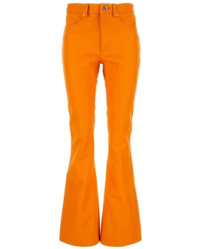 JW Anderson Pantaloni in pelle arancioni - Arancione