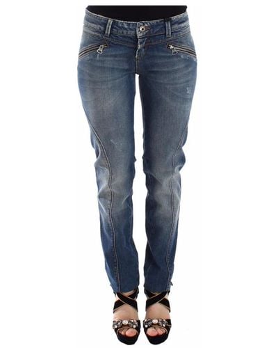 Ermanno Scervino Slim jeans denim pants straight stretch - Bleu