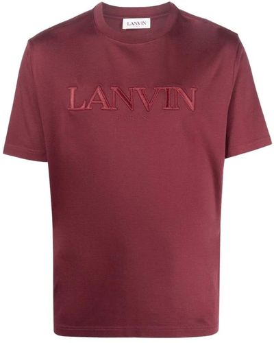 Lanvin Bordeaux besticktes tee-shirt paris - Rot
