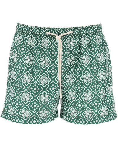 Peninsula Bermuda shorts im mittelmeerstil - Grün