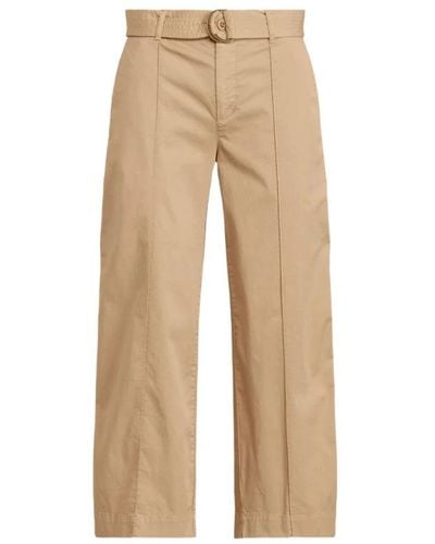 Ralph Lauren Cropped Trousers - Natural