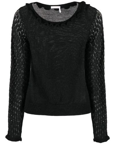 See By Chloé Round-Neck Knitwear - Black