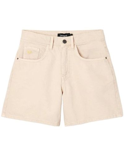 Desigual Denim Shorts - Natural