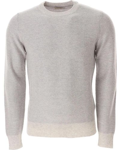 Brooksfield Round-Neck Knitwear - Gray