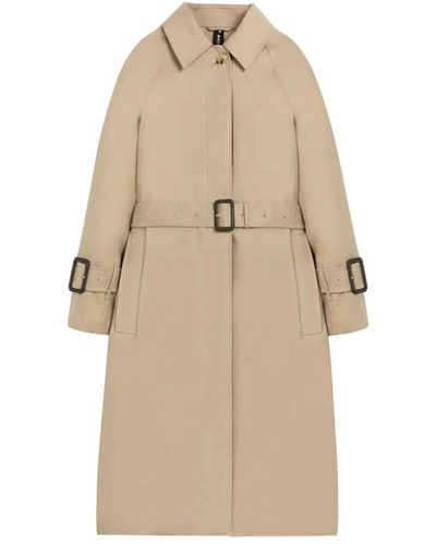 Mackintosh Belted Coats - Natural
