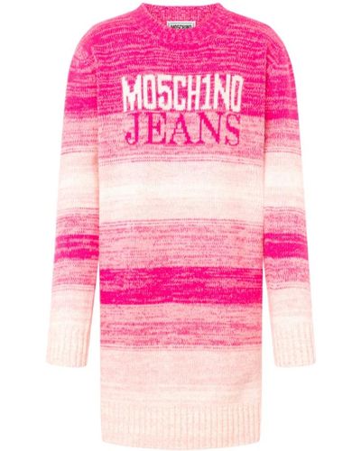 Moschino Kurze kleider mit langen ärmeln - Pink