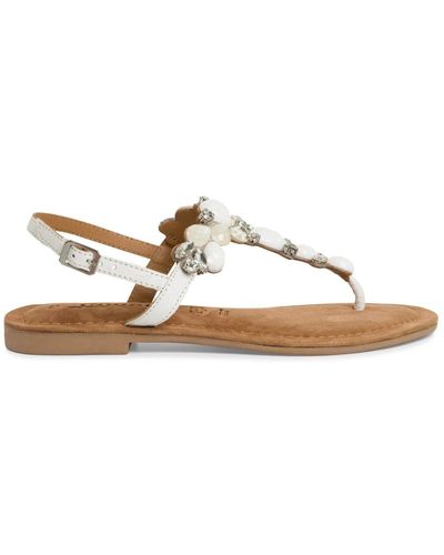 Tamaris Weiße sandalen eleganter stil - Braun