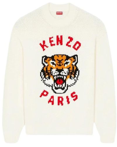 KENZO Lucky tiger maglione grafico - Bianco