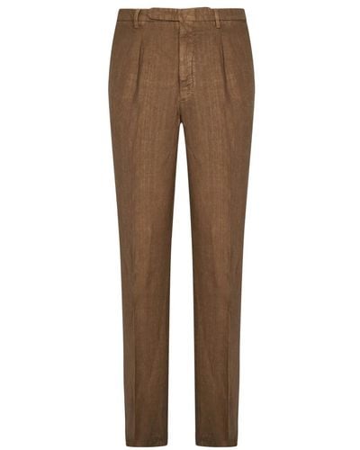 Boglioli Trousers > suit trousers - Marron