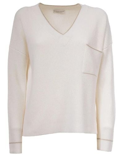 Le Tricot Perugia V-Neck Knitwear - White