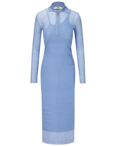 Fendi Midi Dresses - Blue