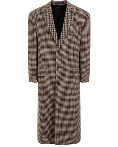 Balenciaga Single-Breasted Coats - Brown