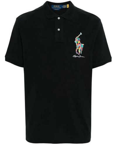 Polo Ralph Lauren Schwarzes casual polo shirt,weißes casual polo shirt männer