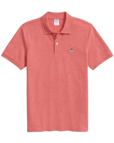 Brooks Brothers Rotes heather supima baumwolle stretch piqué polo - Pink