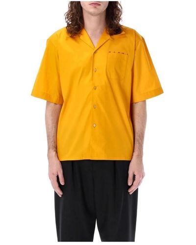 Marni Logo bowling shirt hell - Orange