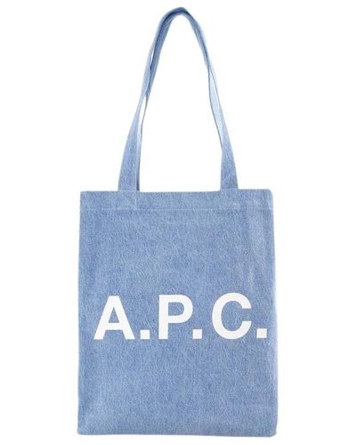 A.P.C. Tote bags - Blu