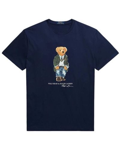Ralph Lauren T-shirts,blaue polo bear crewneck t-shirts und polos