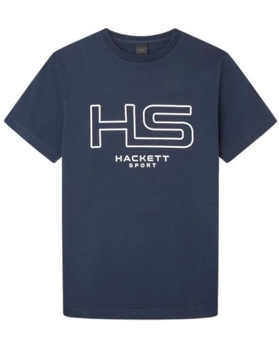 Hackett Baumwoll t-shirt - Blau