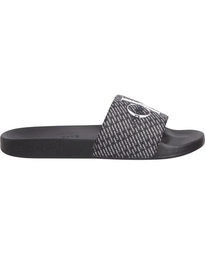 Calvin Klein Stilvolle slide sandalen - Grau