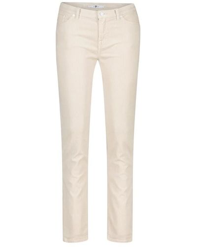 7 For All Mankind Trousers > slim-fit trousers - Neutre