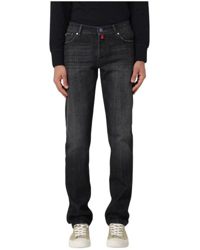 Kiton Jeans > slim-fit jeans - Noir