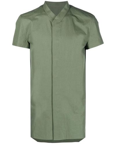 Rick Owens Short Sleeve Shirts - Green