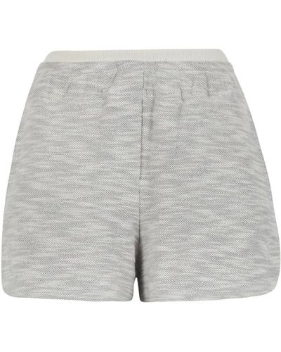 8pm Shorts de algodón con detalles de lurex - Gris