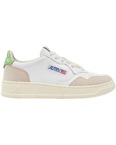 Autry Weiße/grüne medialist low sneakers,sneakers